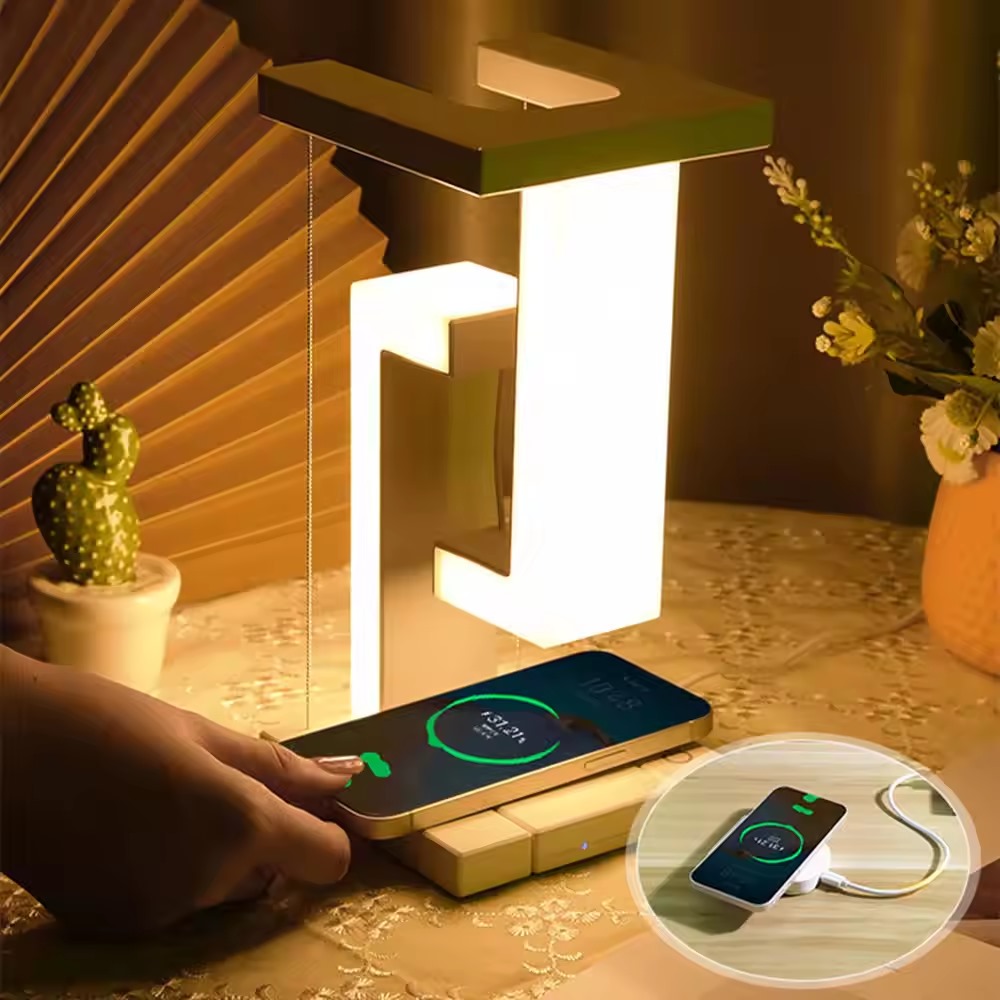 Wireless Charging and Anti Gravity Reading Desk Light