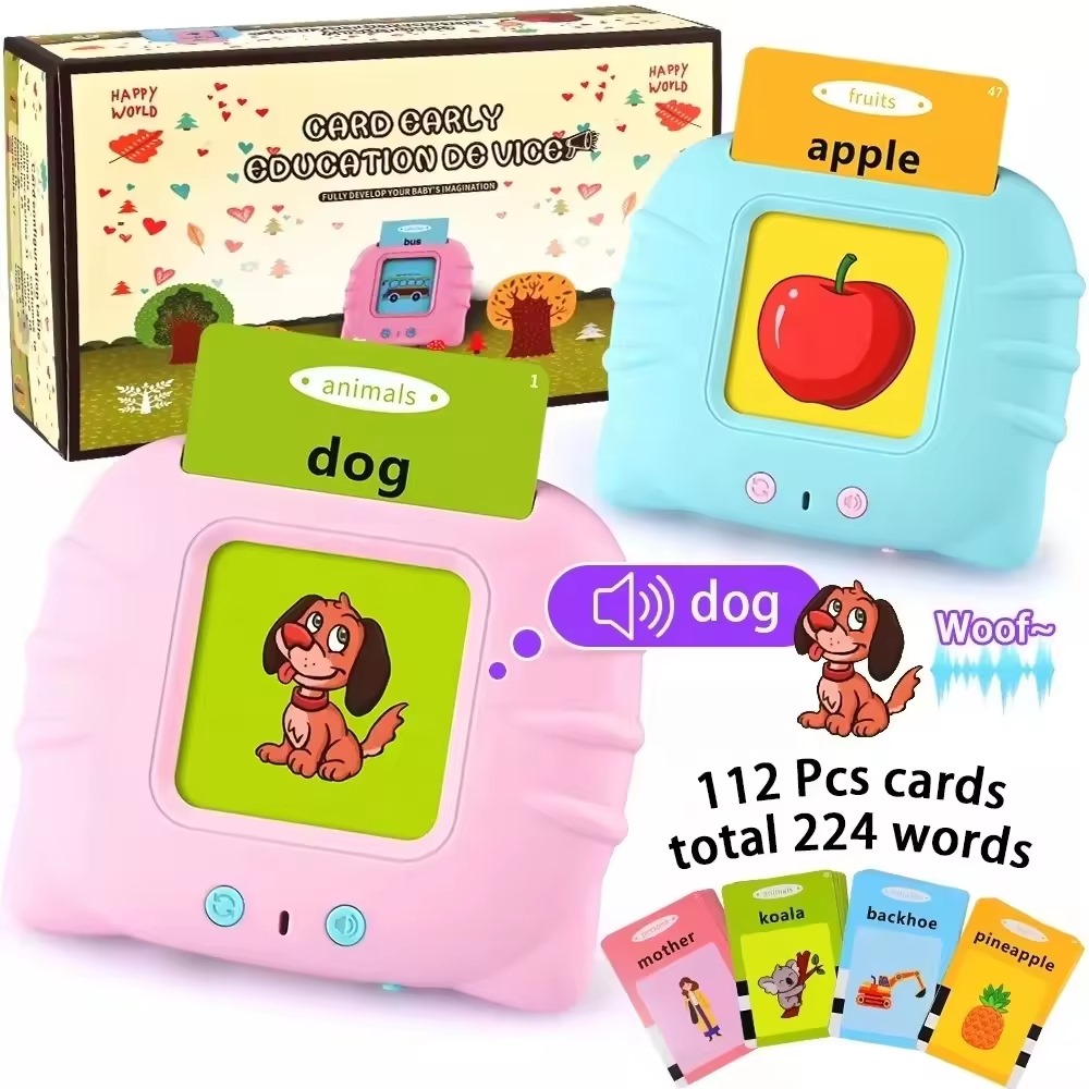 Talking Flash Cards (English), Learning Sensory Toys, 224 Sight Words Speech Therapy Kids Toys Beginner, Birthday Gift for Little Boys and Girls (Best Price Challenge)